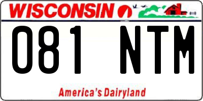 WI license plate 081NTM