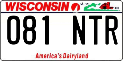 WI license plate 081NTR