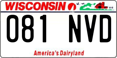 WI license plate 081NVD