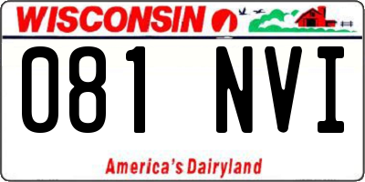WI license plate 081NVI