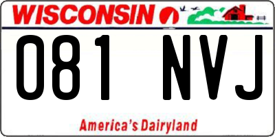 WI license plate 081NVJ