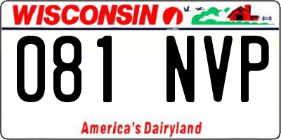 WI license plate 081NVP