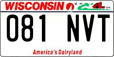 WI license plate 081NVT