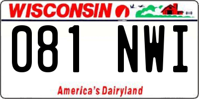 WI license plate 081NWI