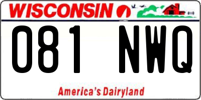 WI license plate 081NWQ