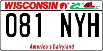 WI license plate 081NYH