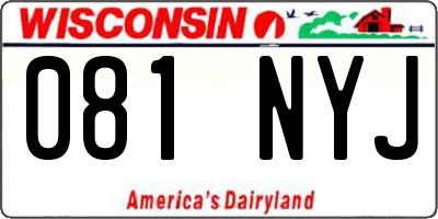 WI license plate 081NYJ