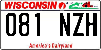 WI license plate 081NZH