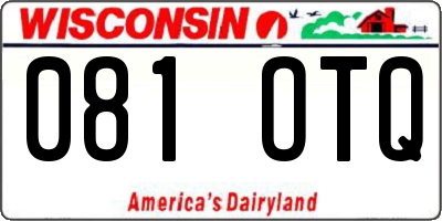 WI license plate 081OTQ