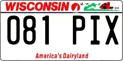 WI license plate 081PIX