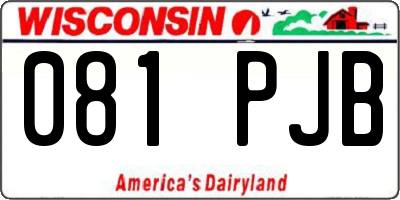 WI license plate 081PJB
