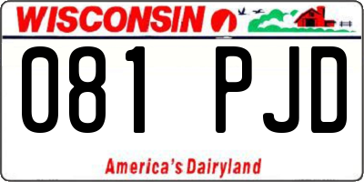 WI license plate 081PJD