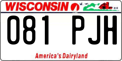 WI license plate 081PJH