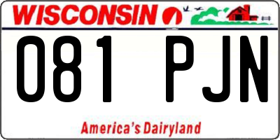 WI license plate 081PJN