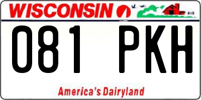 WI license plate 081PKH