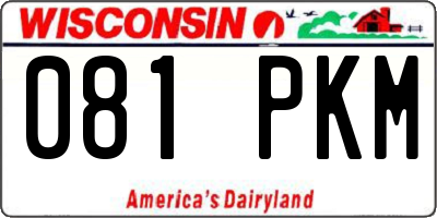 WI license plate 081PKM