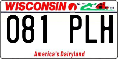 WI license plate 081PLH