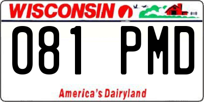 WI license plate 081PMD