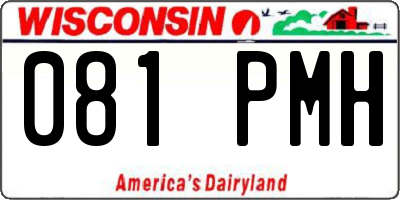 WI license plate 081PMH