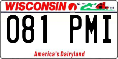 WI license plate 081PMI