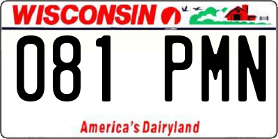 WI license plate 081PMN