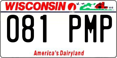 WI license plate 081PMP