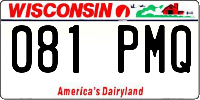 WI license plate 081PMQ