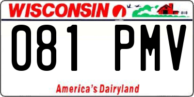 WI license plate 081PMV