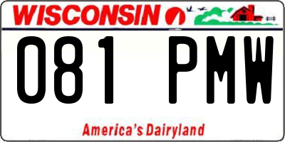 WI license plate 081PMW