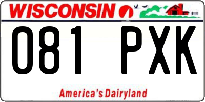 WI license plate 081PXK