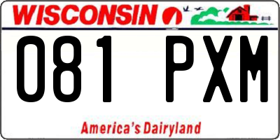 WI license plate 081PXM