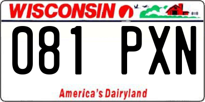 WI license plate 081PXN