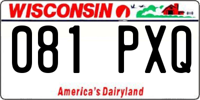 WI license plate 081PXQ