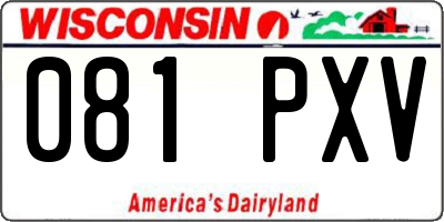 WI license plate 081PXV