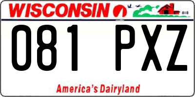WI license plate 081PXZ