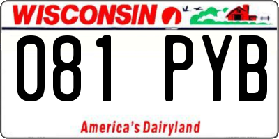 WI license plate 081PYB