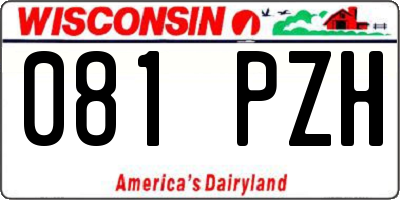 WI license plate 081PZH