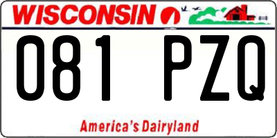 WI license plate 081PZQ