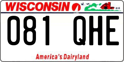 WI license plate 081QHE