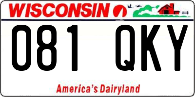 WI license plate 081QKY