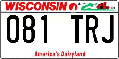 WI license plate 081TRJ