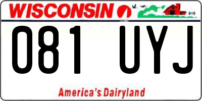 WI license plate 081UYJ