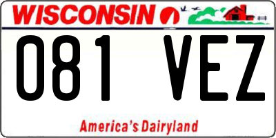 WI license plate 081VEZ