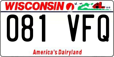 WI license plate 081VFQ