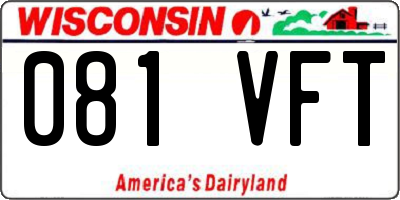 WI license plate 081VFT