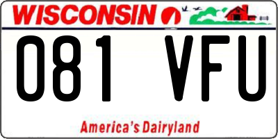 WI license plate 081VFU