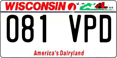 WI license plate 081VPD