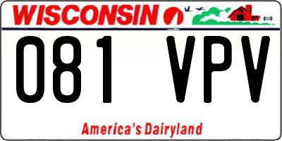 WI license plate 081VPV