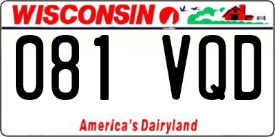 WI license plate 081VQD