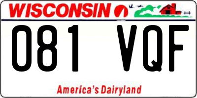 WI license plate 081VQF